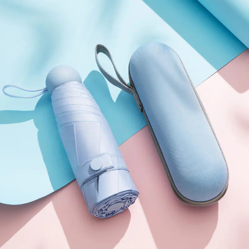 Capsule Paraplu – UV-Blocking Mini Paraplu in 10 Kleuren |  Zon & Regen Bescherming