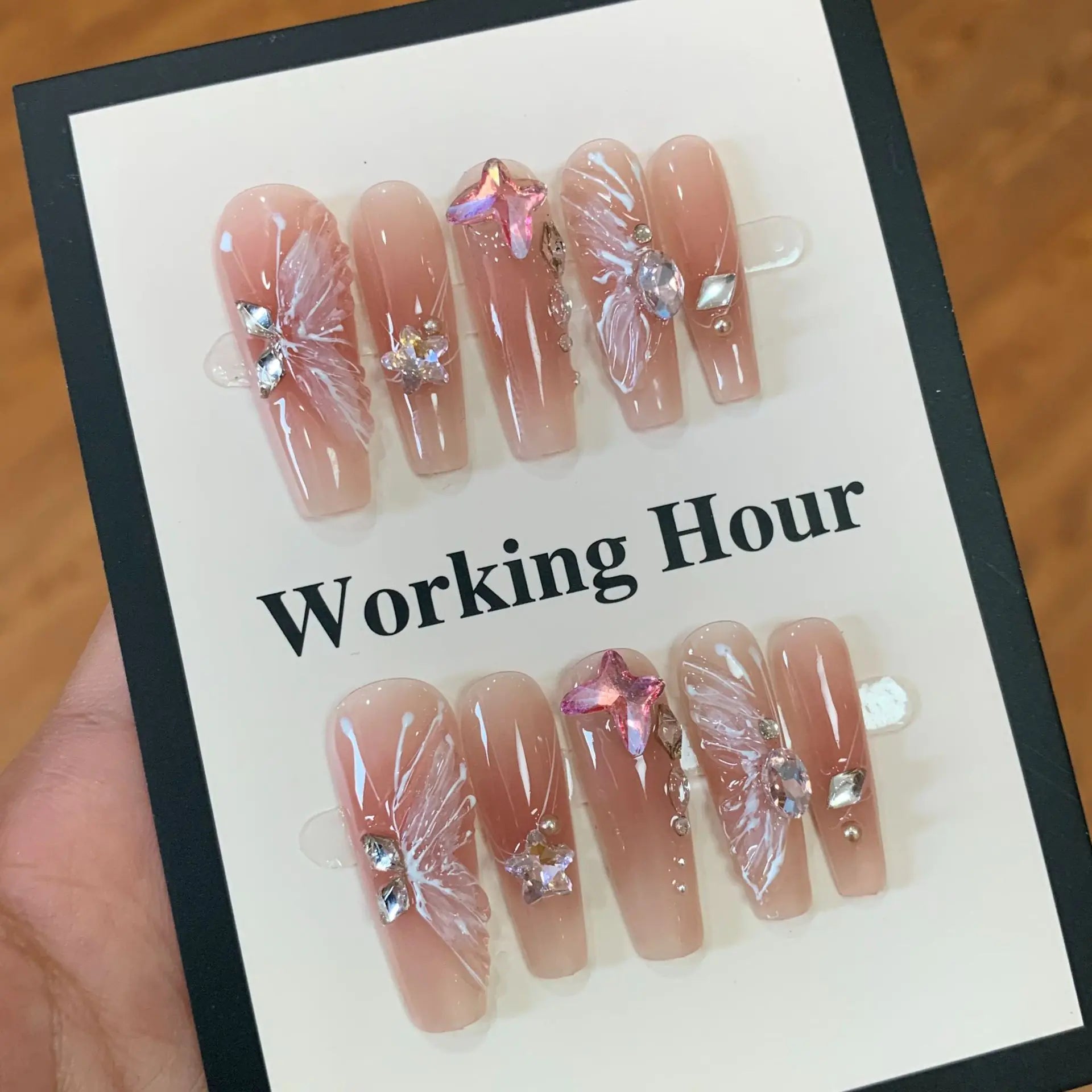 10-delige Luxe Press-On Nagelset
