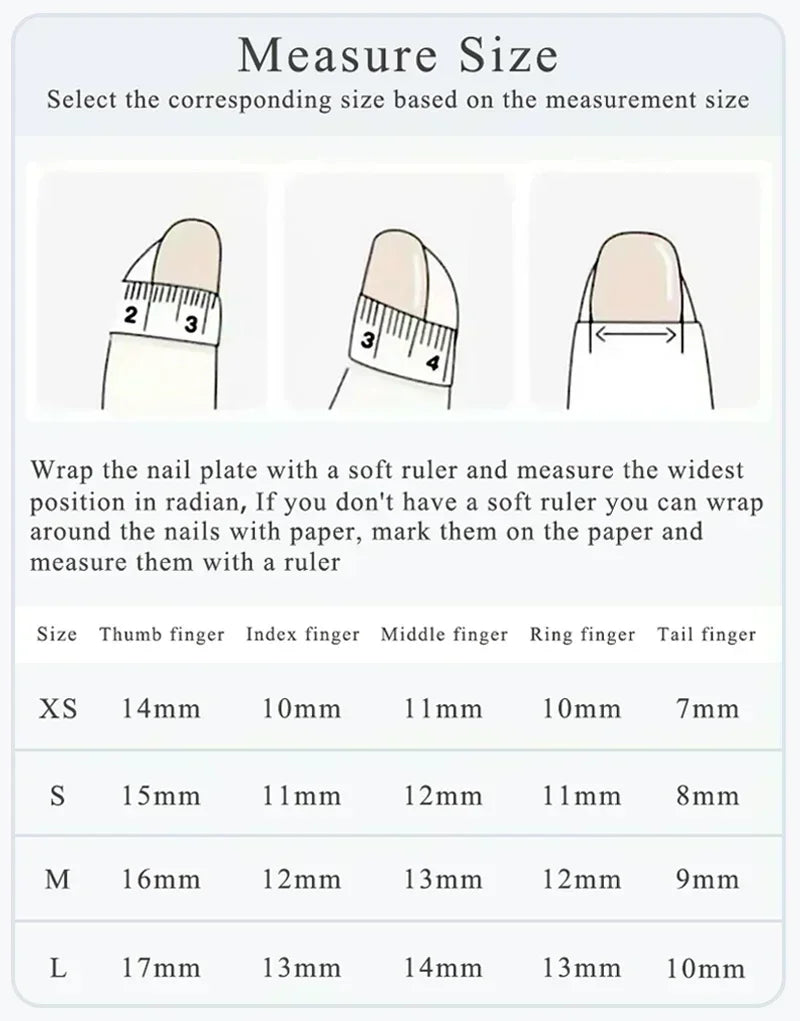 10-delige Luxe Press-On Nagelset