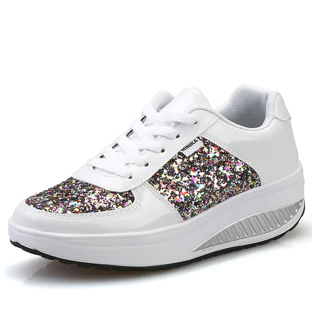 Bling Platform Sneakers Dames