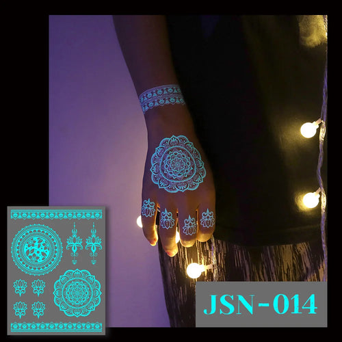 Sexy Tribal Lace Lotus Tattoo – Glow in the Dark