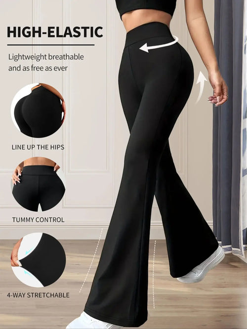 High Waisted Flared Legging Dames