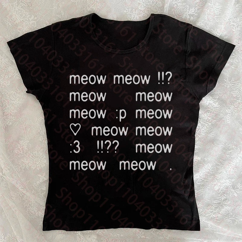 Letter Graphic Print Grunge Vintage Short Sleeve T-Shirt Y2k Style