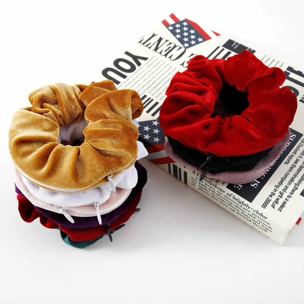 Geheime Haar Scrunchie met Rits