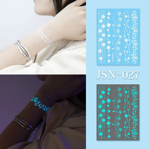Sexy Tribal Lace Lotus Tattoo – Glow in the Dark