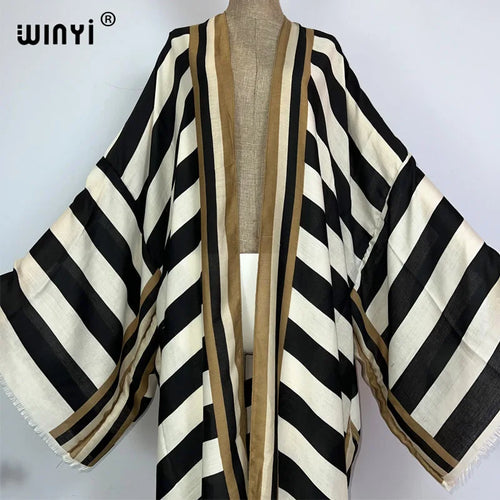 Boho Kimono met Strepenprint