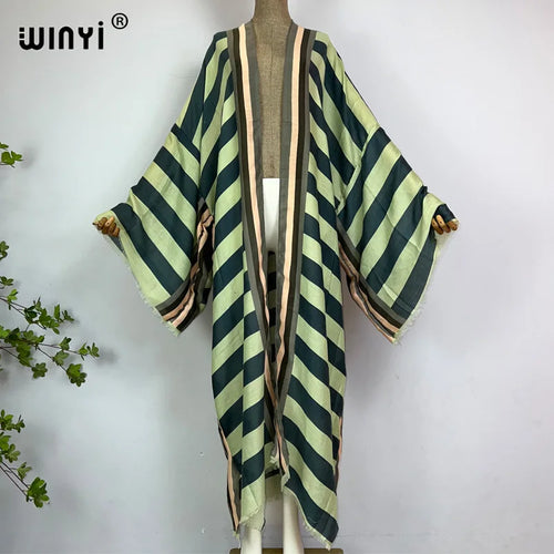 Boho Kimono met Strepenprint