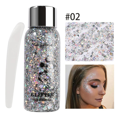 Glitter Gel – Voor Oog, Nagels, Haar, Lichaam & Gezicht