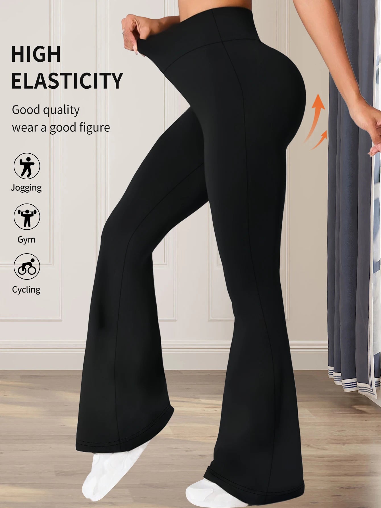 High Waisted Flared Legging Dames