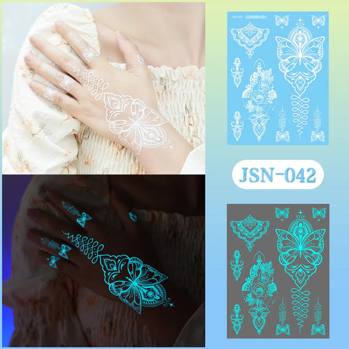 Sexy Tribal Lace Lotus Tattoo – Glow in the Dark