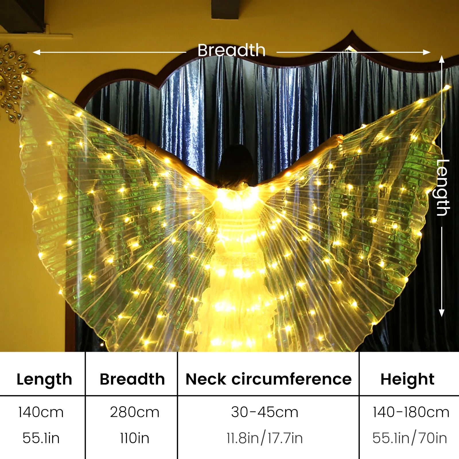 LED Light Up Butterfly Wings – Verlichte Dansvleugels
