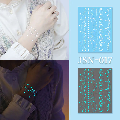 Sexy Tribal Lace Lotus Tattoo – Glow in the Dark