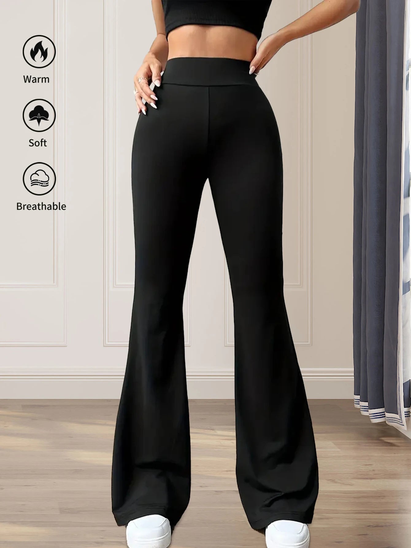 High Waisted Flared Legging Dames