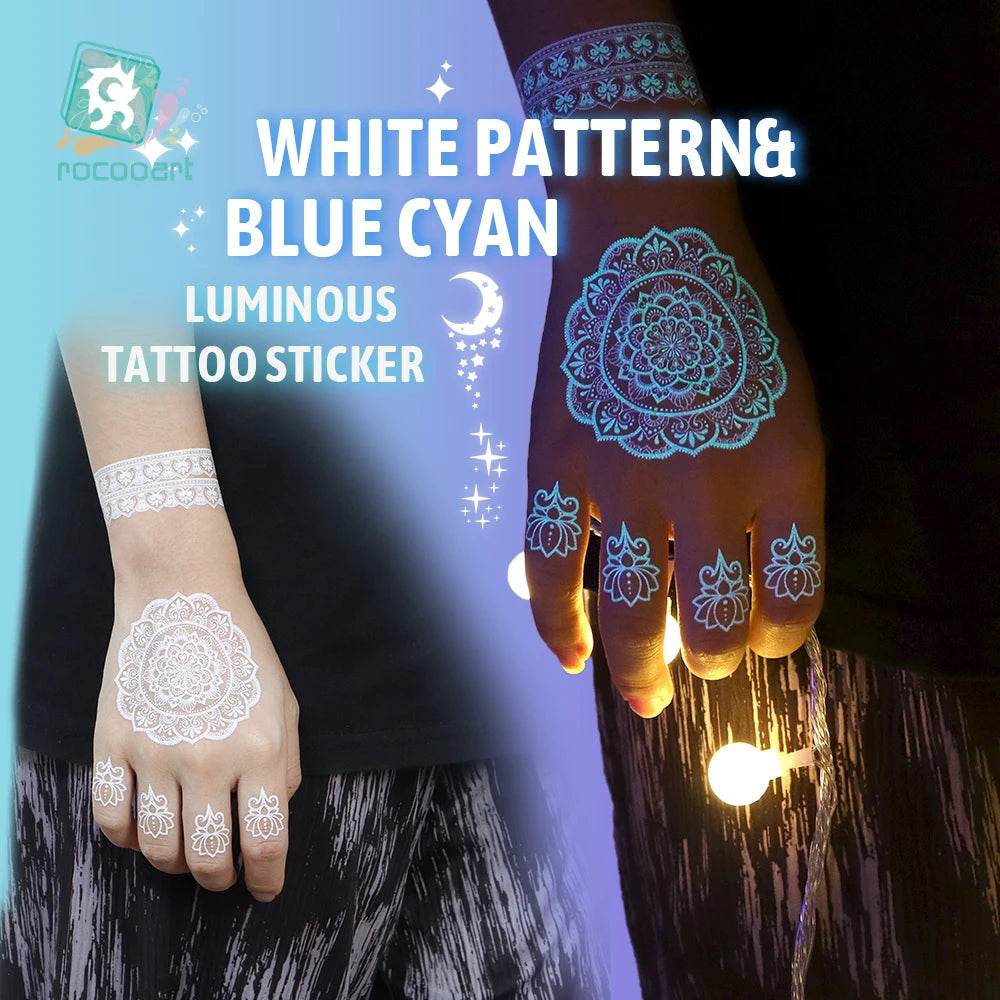 Sexy Tribal Lace Lotus Tattoo – Glow in the Dark