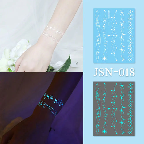 Sexy Tribal Lace Lotus Tattoo – Glow in the Dark