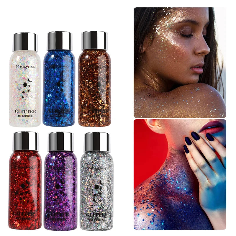 Glitter Gel – Voor Oog, Nagels, Haar, Lichaam & Gezicht