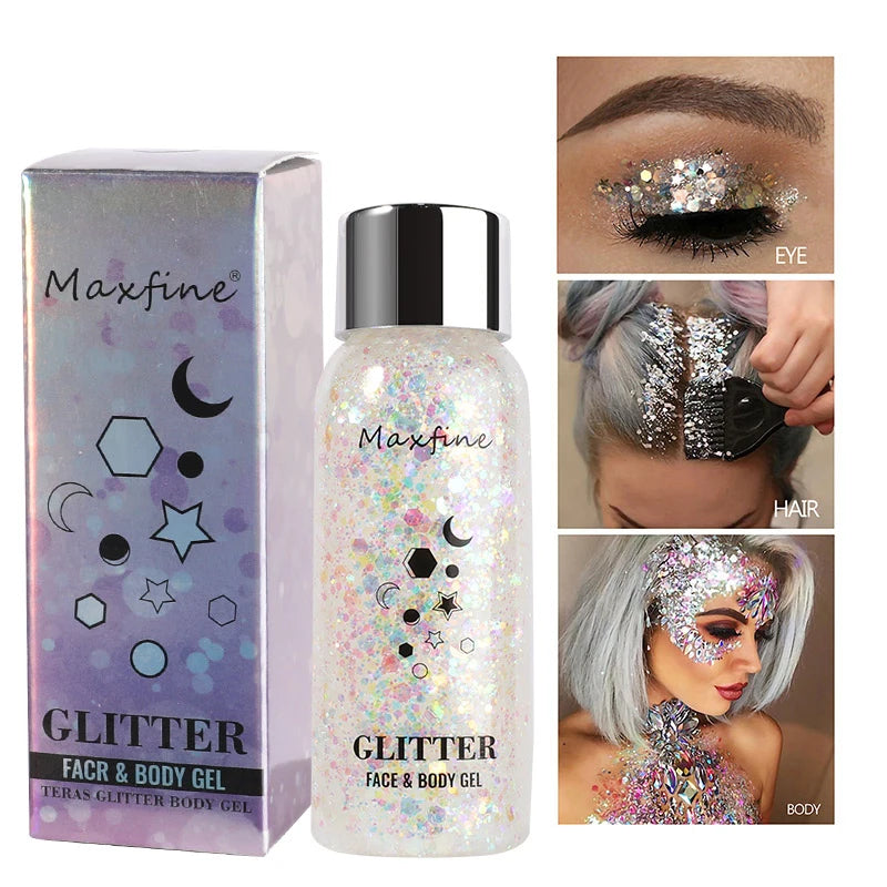 Glitter Gel – Voor Oog, Nagels, Haar, Lichaam & Gezicht