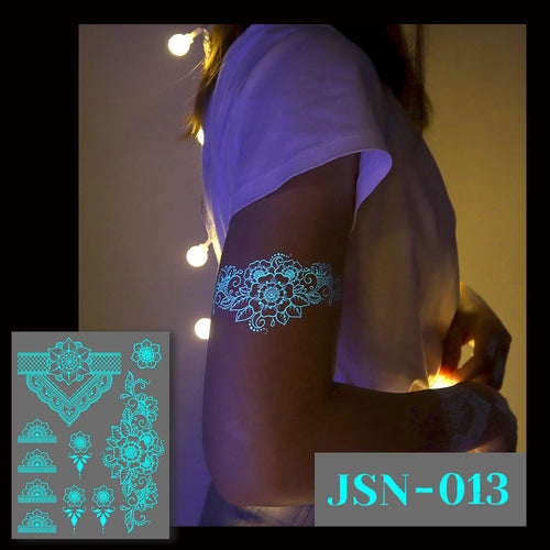 Sexy Tribal Lace Lotus Tattoo – Glow in the Dark