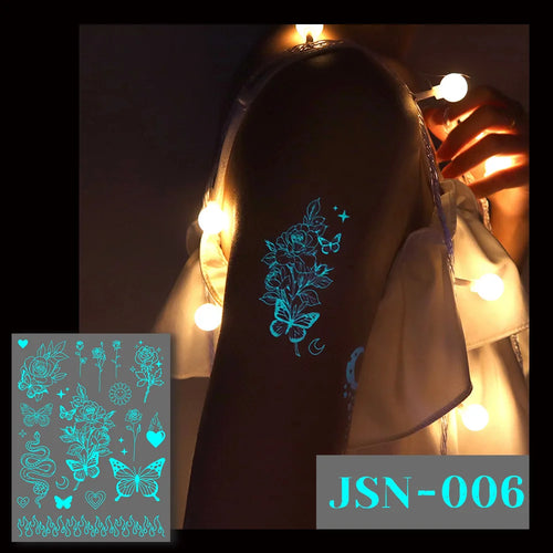 Sexy Tribal Lace Lotus Tattoo – Glow in the Dark