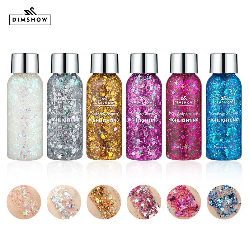 Body Glitter Chunky Gel Lotion Glitter Liquid Eyeshadow Mermaid