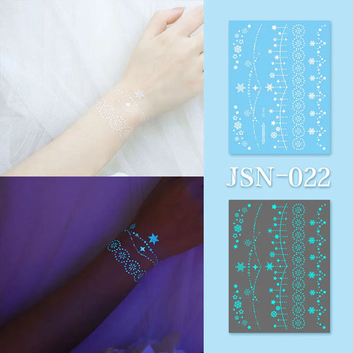 Sexy Tribal Lace Lotus Tattoo – Glow in the Dark