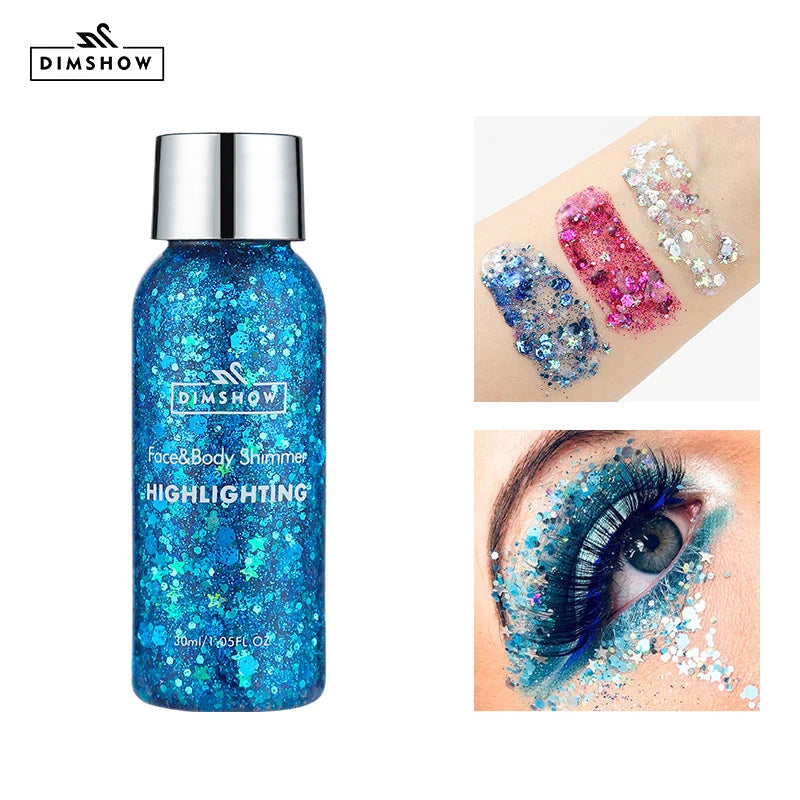 Body Glitter Chunky Gel Lotion Glitter Liquid Eyeshadow Mermaid