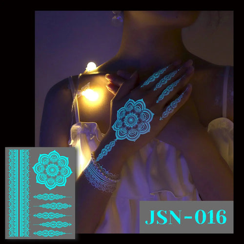 Sexy Tribal Lace Lotus Tattoo – Glow in the Dark