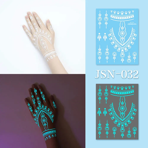 Sexy Tribal Lace Lotus Tattoo – Glow in the Dark