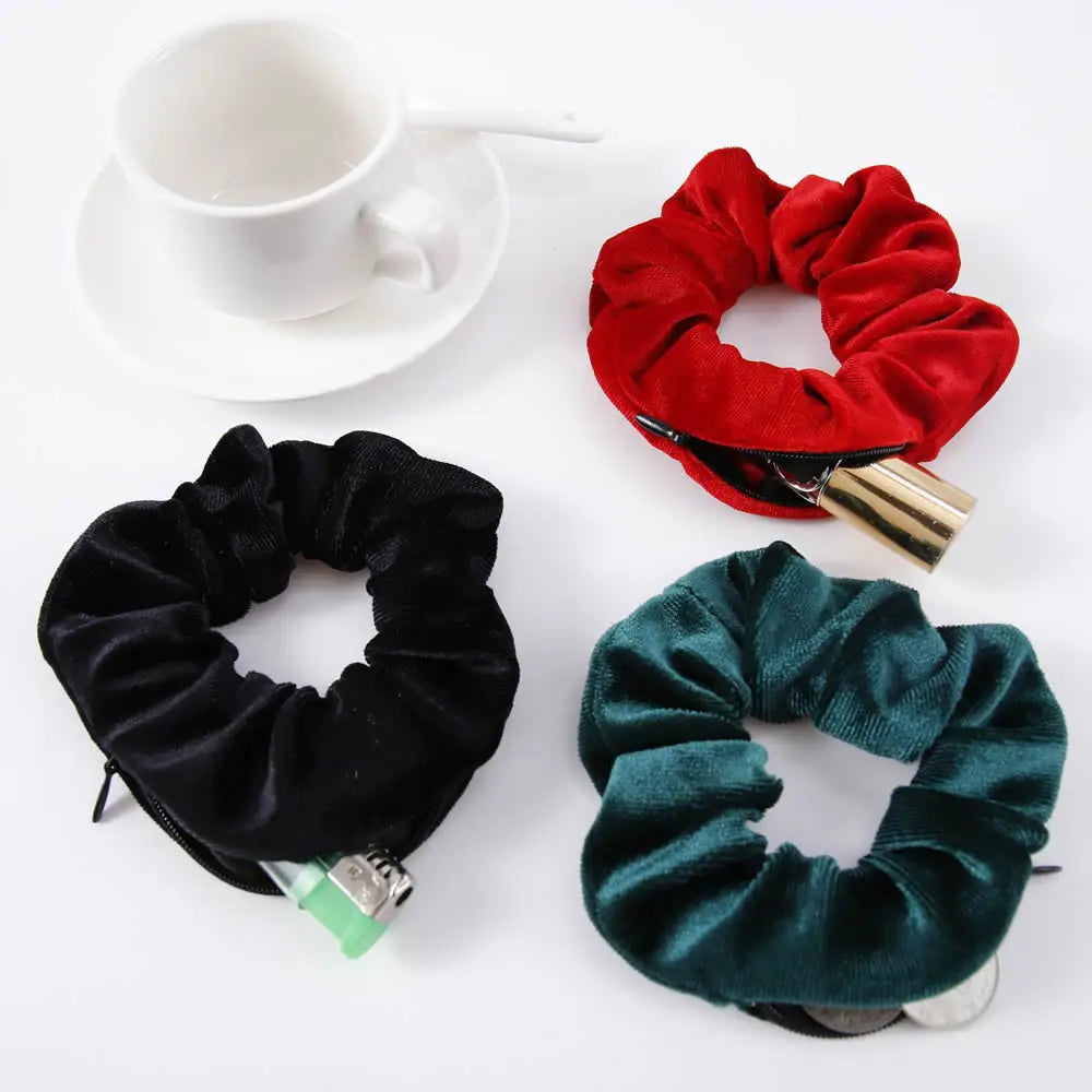 Geheime Haar Scrunchie met Rits
