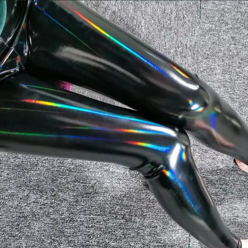 Dazzing Colors Pu Leather Pants Women Big Size Bright Slim Leggings