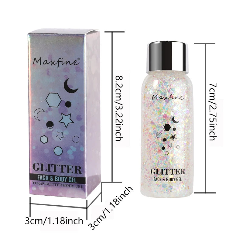 Glitter Gel – Voor Oog, Nagels, Haar, Lichaam & Gezicht