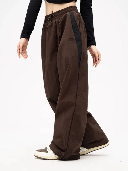 Zwarte Baggy Joggingbroek Dames - Retro look
