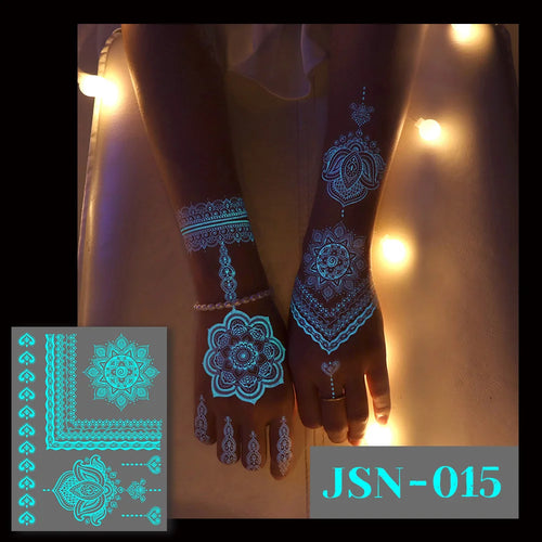 Sexy Tribal Lace Lotus Tattoo – Glow in the Dark