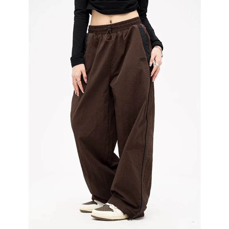 Zwarte Baggy Joggingbroek Dames - Retro look