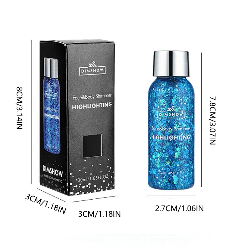 Body Glitter Chunky Gel Lotion Glitter Liquid Eyeshadow Mermaid