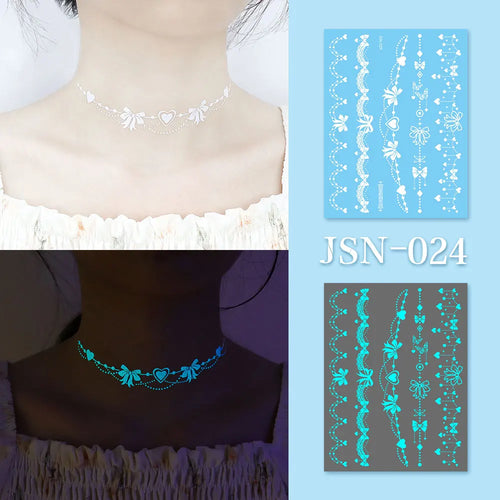 Sexy Tribal Lace Lotus Tattoo – Glow in the Dark
