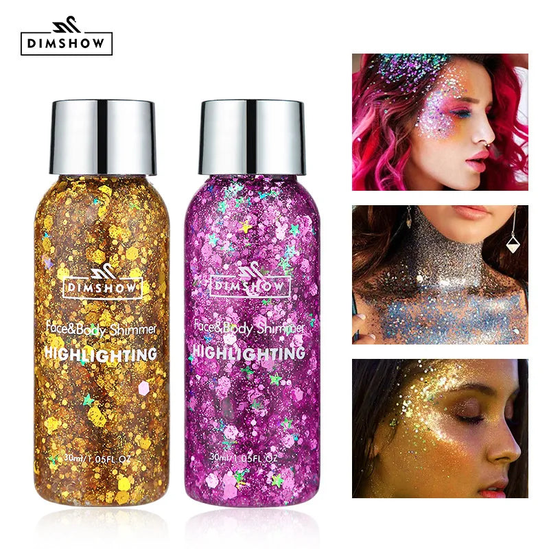 Body Glitter Chunky Gel Lotion Glitter Liquid Eyeshadow Mermaid