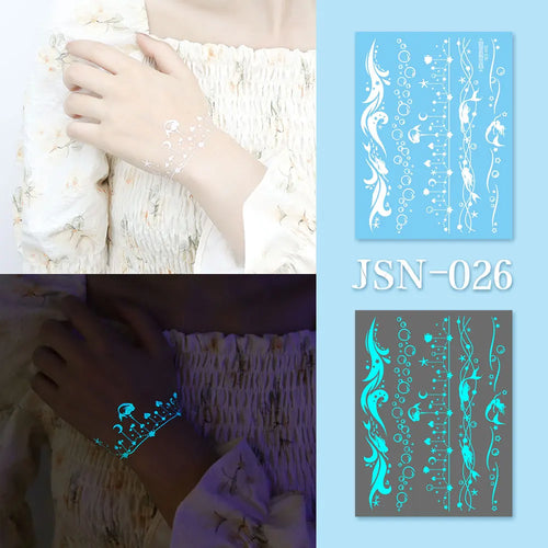 Sexy Tribal Lace Lotus Tattoo – Glow in the Dark