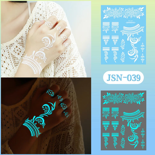 Sexy Tribal Lace Lotus Tattoo – Glow in the Dark