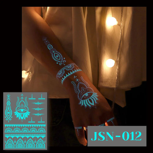 Sexy Tribal Lace Lotus Tattoo – Glow in the Dark
