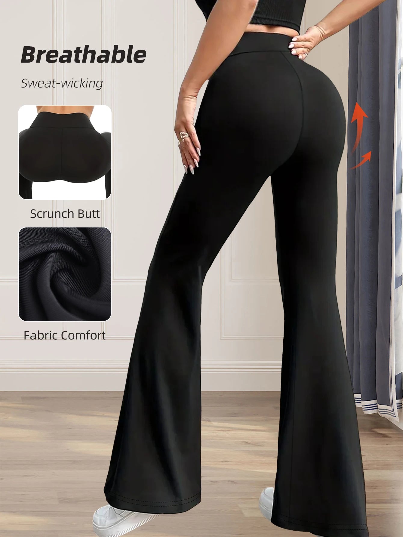 High Waisted Flared Legging Dames