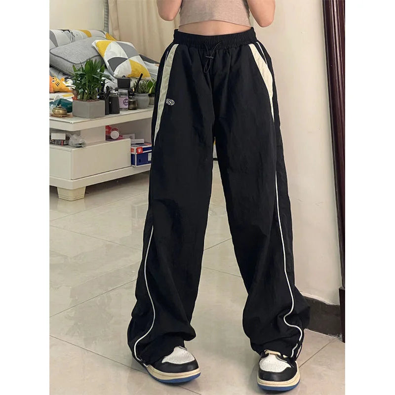 Zwarte Baggy Joggingbroek Dames - Retro look