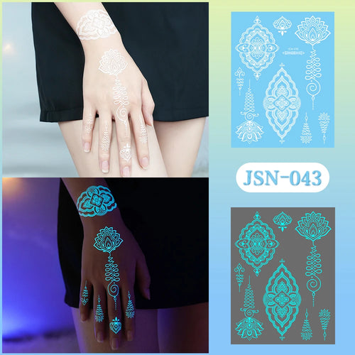 Sexy Tribal Lace Lotus Tattoo – Glow in the Dark