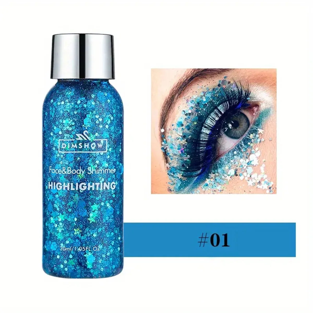 Body Glitter Chunky Gel Lotion Glitter Liquid Eyeshadow Mermaid
