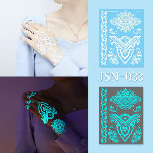 Sexy Tribal Lace Lotus Tattoo – Glow in the Dark