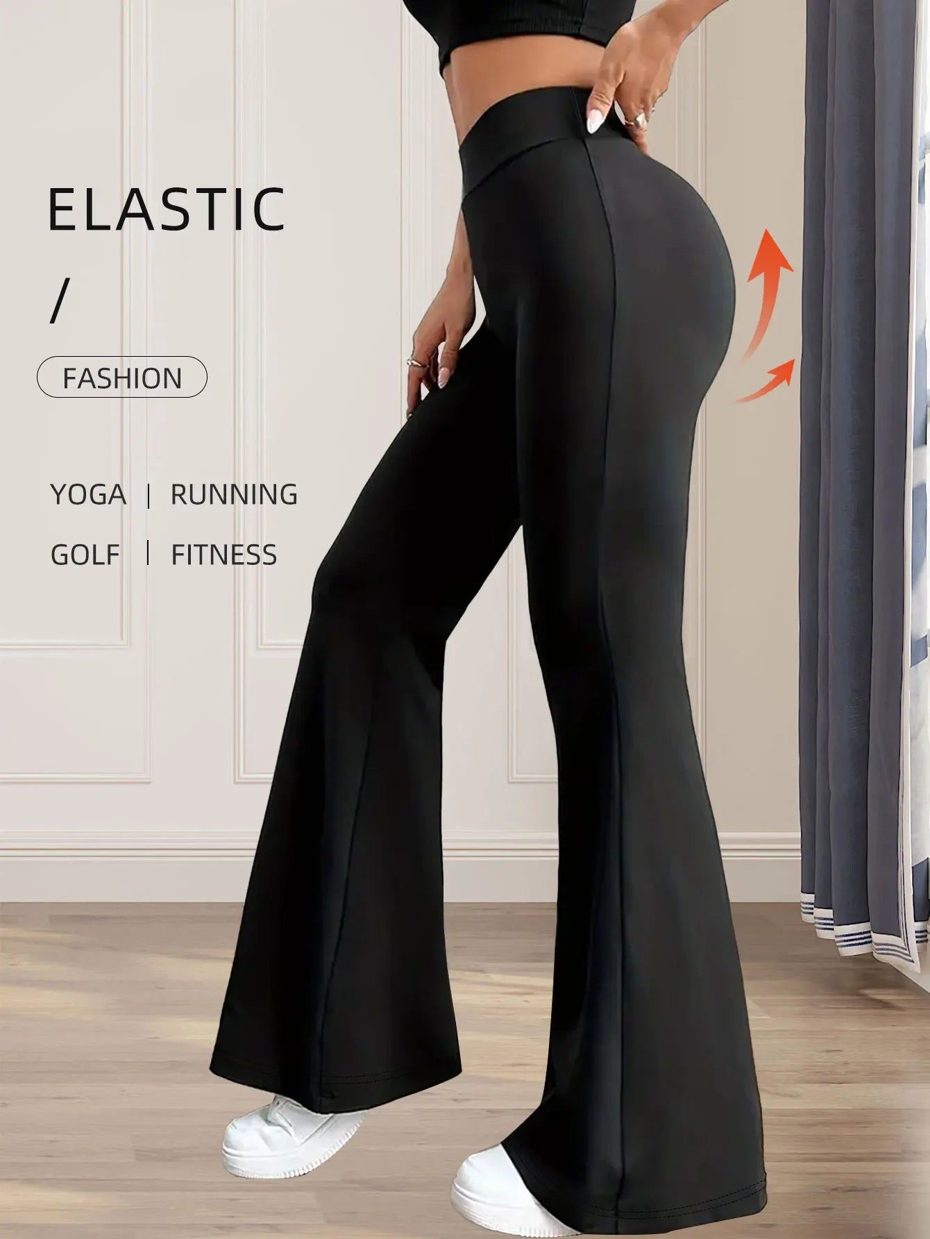 High Waisted Flared Legging Dames
