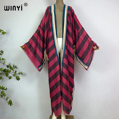 Boho Kimono met Strepenprint