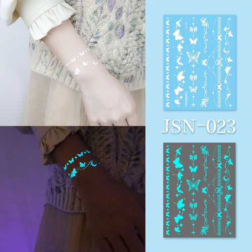 Sexy Tribal Lace Lotus Tattoo – Glow in the Dark
