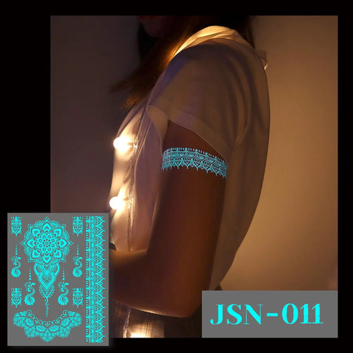 Sexy Tribal Lace Lotus Tattoo – Glow in the Dark