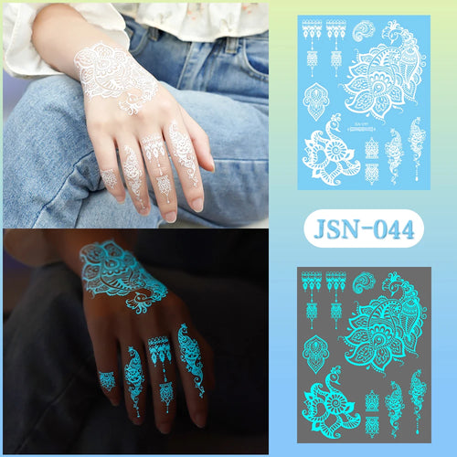 Sexy Tribal Lace Lotus Tattoo – Glow in the Dark